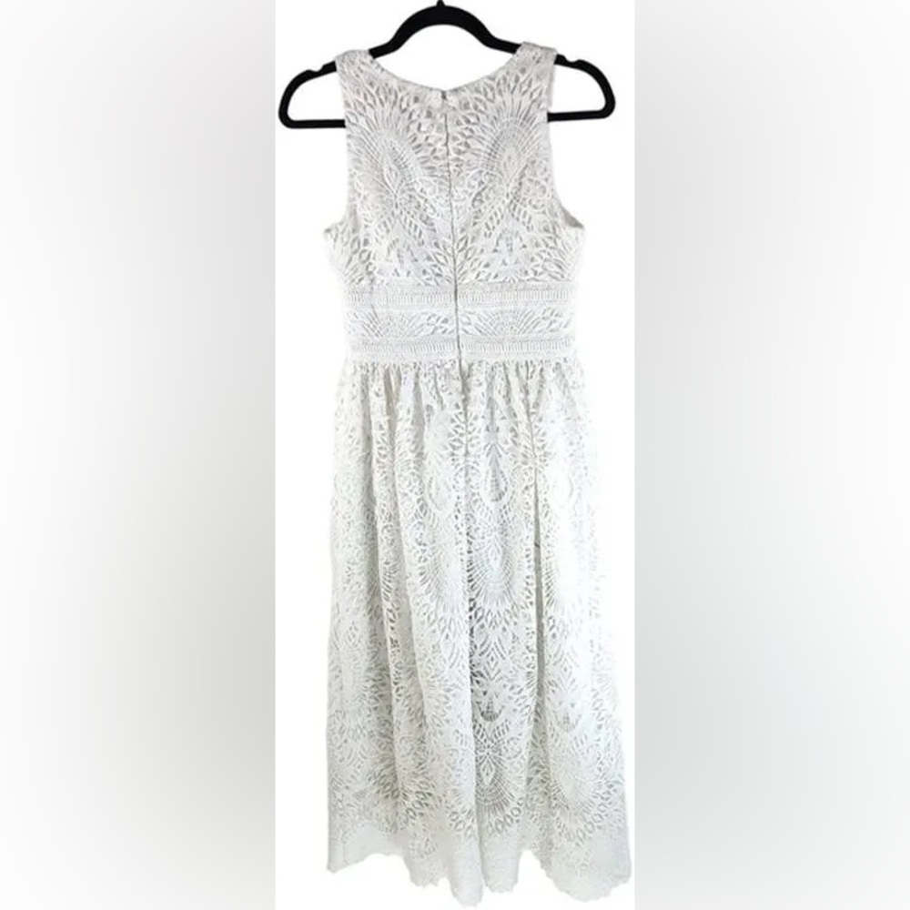 NWOT Shoshanna Women's Christabella Dress Elegant White Lace Midi Dress - Picture 4 of 4